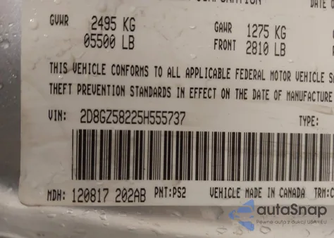 2005 Dodge Magnum Rt z USA, uszkodzony, nr VIN 2D8GZ58225H555737